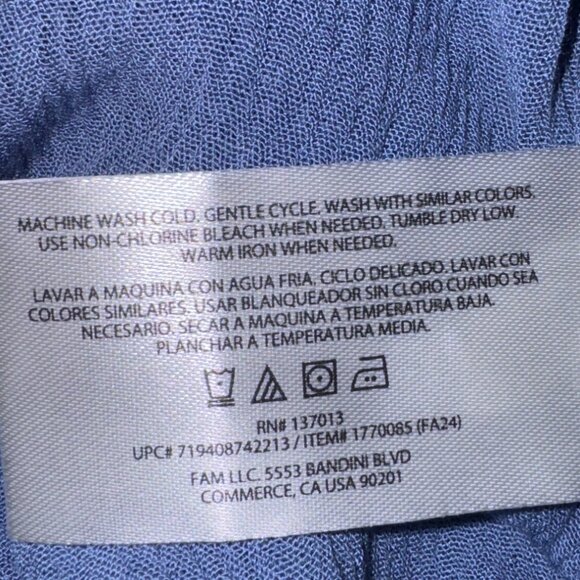 Orvis Womens Light Blue Short-Sleeve Button-Front Blouse Size Large - Picture 7 of 7